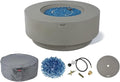 Elementi+ | Colosseo Gas Fire Pit Cast Concrete 40" Dia. Round Fire Table by AMSFireplaceInc