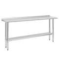 Hally Stainless Steel Table for Prep & Work 14 x 72 Inches, NSF Commercial by HallySinksTablesH