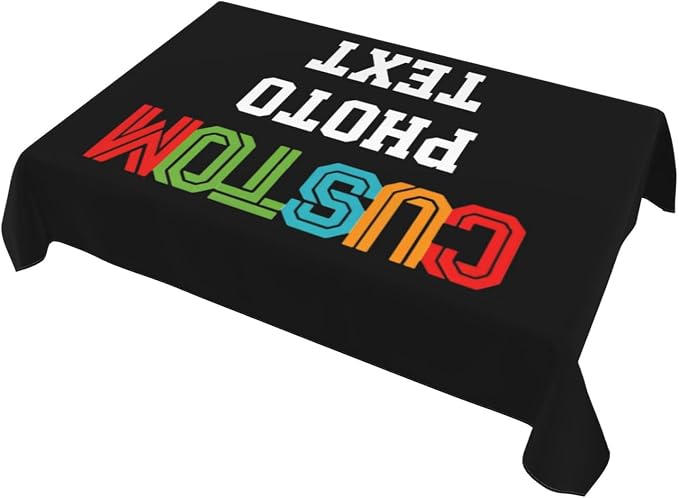 Custom Rectangle Table Cloth, Add Your Own Photo Logo Text, Personalized - Image 9