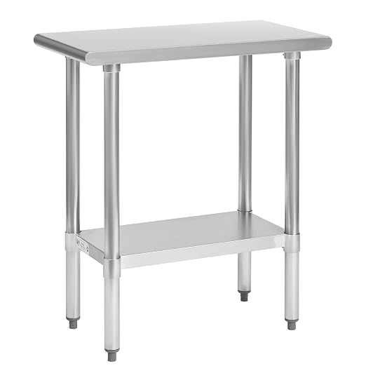 Hally Stainless Steel Table for Prep & Work 30 x 15 Inches, NSF Commercial by HallySinksTablesH