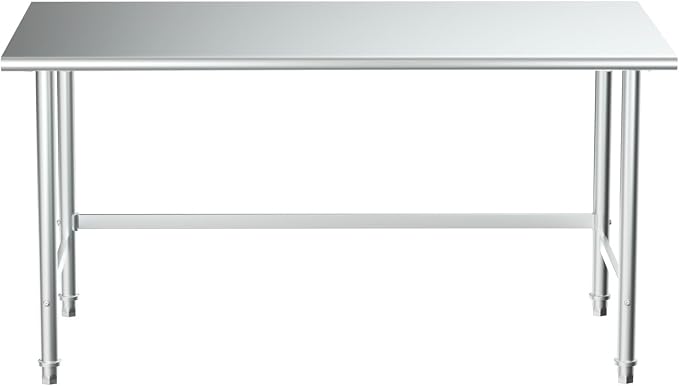 Treshin Open Base Stainless Steel Table 30" X 48", Commercial Heavy Duty Prep & - Image 8