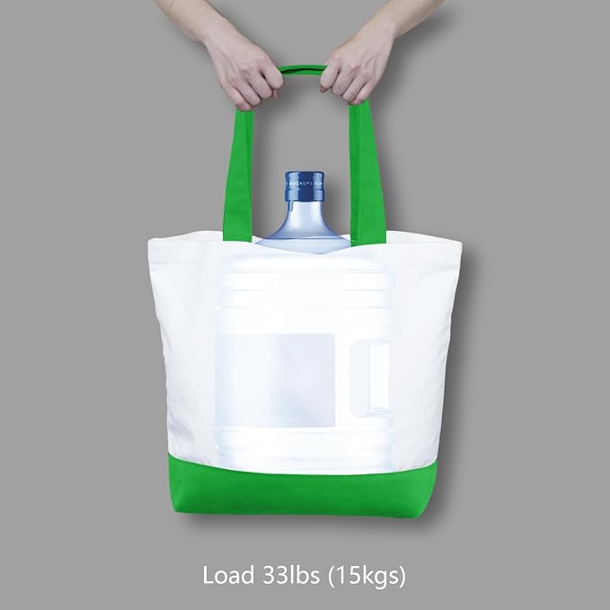 TOPDesign 3-Pack Super Strong Large 12oz Cotton Canvas Tote Bags, Reusable - Image 6