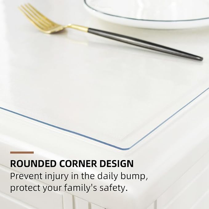 Warmstar Clear Table Cover Protector 39 x 82 Inch, 1.5mm Thick Plastic Table - Image 6