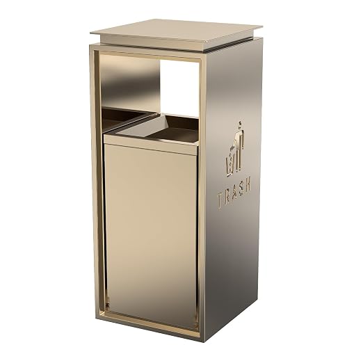 Commercial Trash Can - 42L Heavy Duty Stainless Steel Garbage Bin by CrazyAnt