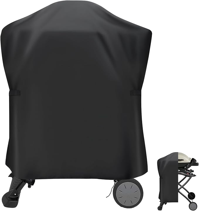 Grill Cover for Weber Q Series Grill on Cart, Waterproof BBQ Cover for Weber by Guisong