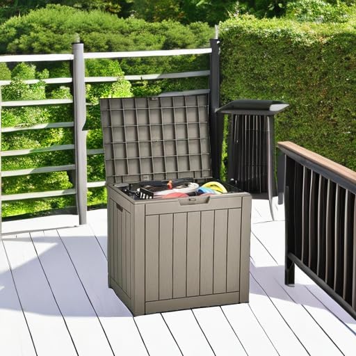 YITAHOME 31 Gallon Outdoor Storage Deck Box, Waterproof Resin Package Delivery - Image 5