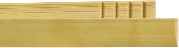 Bent Bamboo Tongs, 7.28 in, Natural Polished Finish
