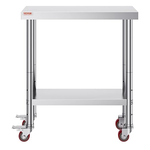 VEVOR Stainless Steel Work Table 30 x 12 x 34 Inch, 700 LBS Load Capacity - Image 10