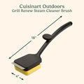 Grill Brush, Bristle-Free Steam Cleaner with Silicone Head, Black/Yellow