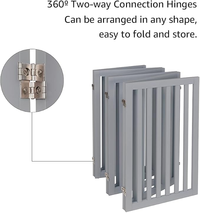 unipaws 120" Extra Wide Pet Gate, Free Standing Dog Gate - Image 6