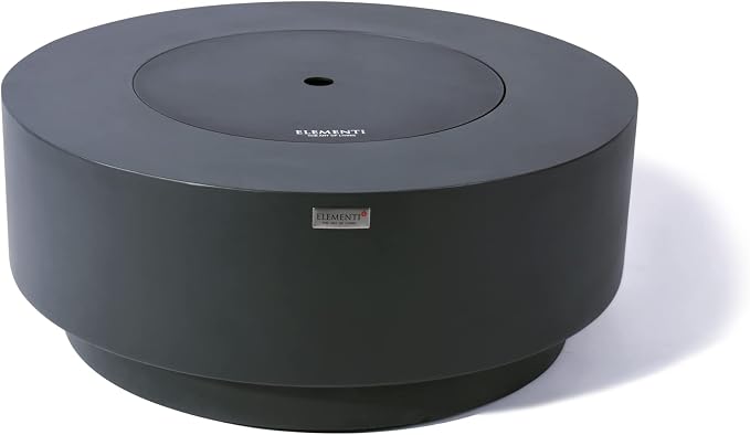 Elementi+ | Nimes Gas Fire Pit Cast Concrete 40" Dia. Round Fire Table - Image 5