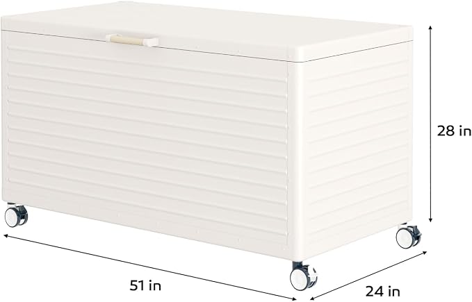 MIRADOR 134 Gallon Outdoor Storage Box Waterproof, Metal Deck Box - Image 6
