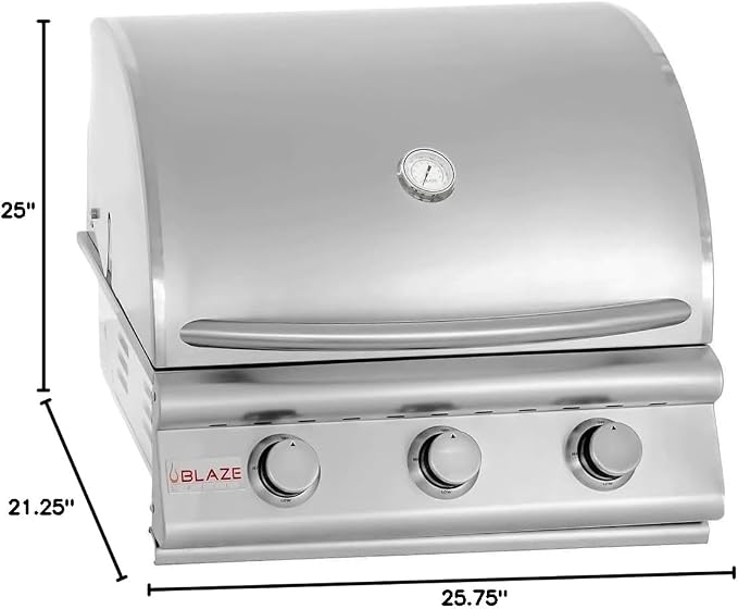 Blaze Prelude LBM Built-in Natural Gas Grill | 25-Inch 3-Burner BBQ - Image 7