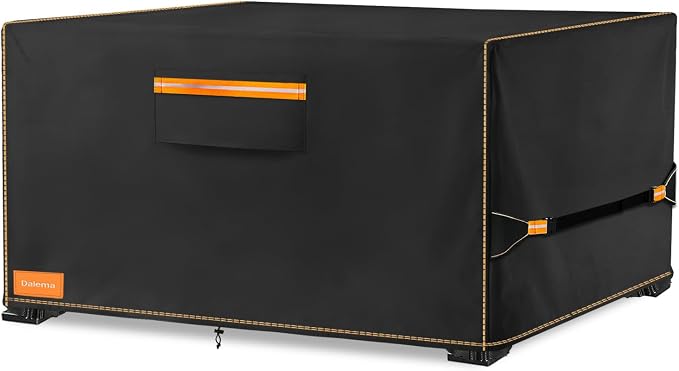 Fire Pit Cover, Outdoor Heavy Duty 600D 100% Waterproof Fire Pit Cover by Dalema