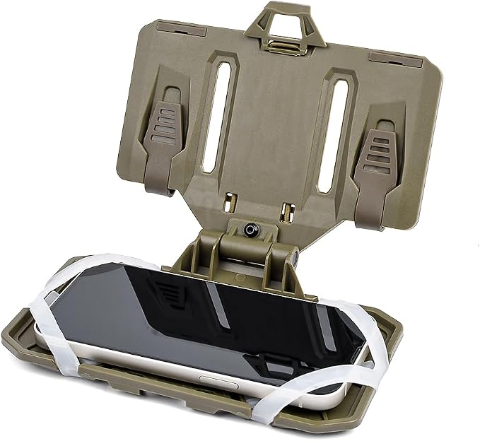 Tactical Vest Folding Plate Carrier Phone Bracket Holder, Universal Chest Phone - Image 7