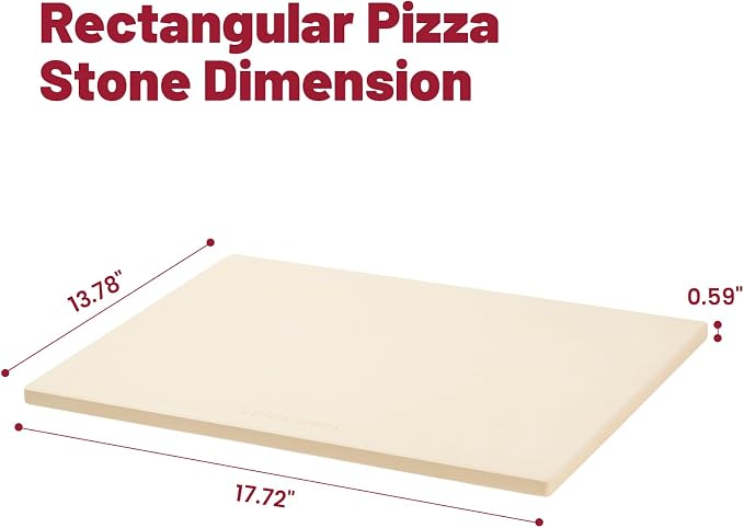 Professional Pizza Stone for Oven – 13.8x17.7 Inch Cordierite Baking Stone Board - Image 6