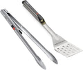 Grill Light 2-Piece Stainless Steel LED Spatula & Tong BBQ Grilling Set by Grillight