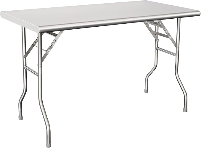 HARDURA Folding Stainless Steel Table 30X48 Inches by HARDURA