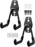 Kisangel Heavy Duty Garage Wall Hooks 2pcs Metal Utility Hangers Black by Kisangel