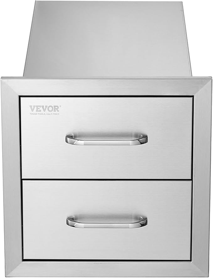 VEVOR Outdoor Kitchen Cabinets 14W x 14.3H x 23D Inch, BBQ Island Drawers - Image 9
