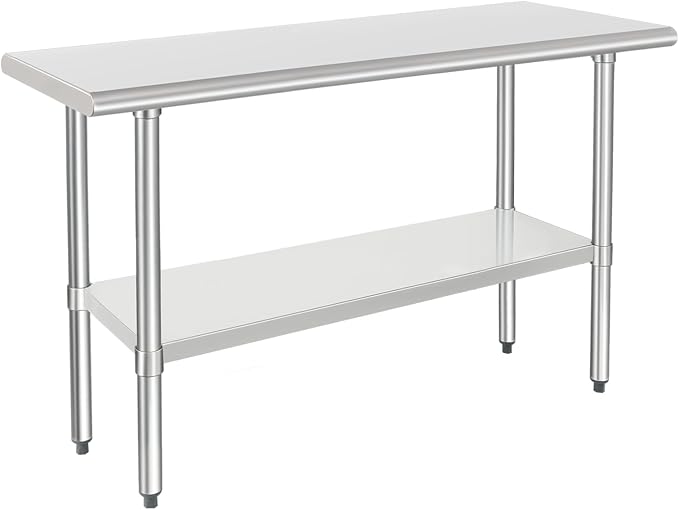 HARDURA Stainless Steel Work Table Commercial 18×48 Inches Kitchen Prep Table by HARDURA