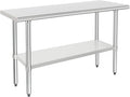 HARDURA Stainless Steel Work Table Commercial 18×48 Inches Kitchen Prep Table by HARDURA