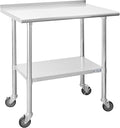 Hally Stainless Steel Table for Prep & Work 24 x 36 Inches by HallySinksTablesH