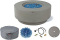 Elementi+ | Colosseo Gas Fire Pit Cast Concrete 40" Dia. Round Fire Table by AMSFireplaceInc