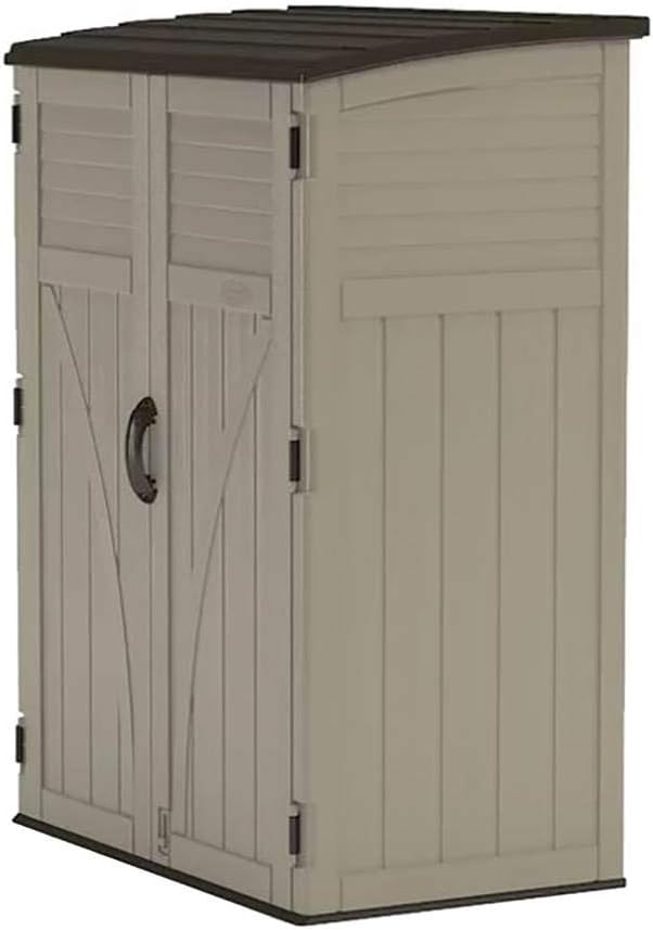 Suncast Outdoor Storage Cabinet Waterproof Resin Vertical Outdoor Storage Shed - Image 7