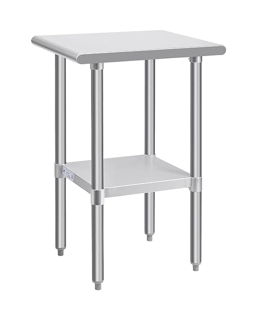 Hally Stainless Steel Table for Prep & Work 24 x 15 Inches, NSF Commercial by HallySinksTablesH