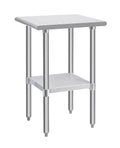 Hally Stainless Steel Table for Prep & Work 24 x 15 Inches, NSF Commercial by HallySinksTablesH