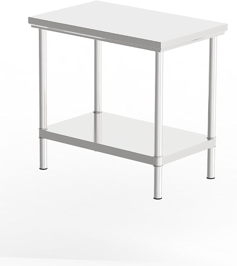 Stainless Steel Commercial Kitchen Prep Table, 39x20 Inch, NSF Work Table by Unknown