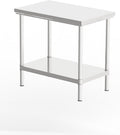 Stainless Steel Commercial Kitchen Prep Table, 39x20 Inch, NSF Work Table by Unknown