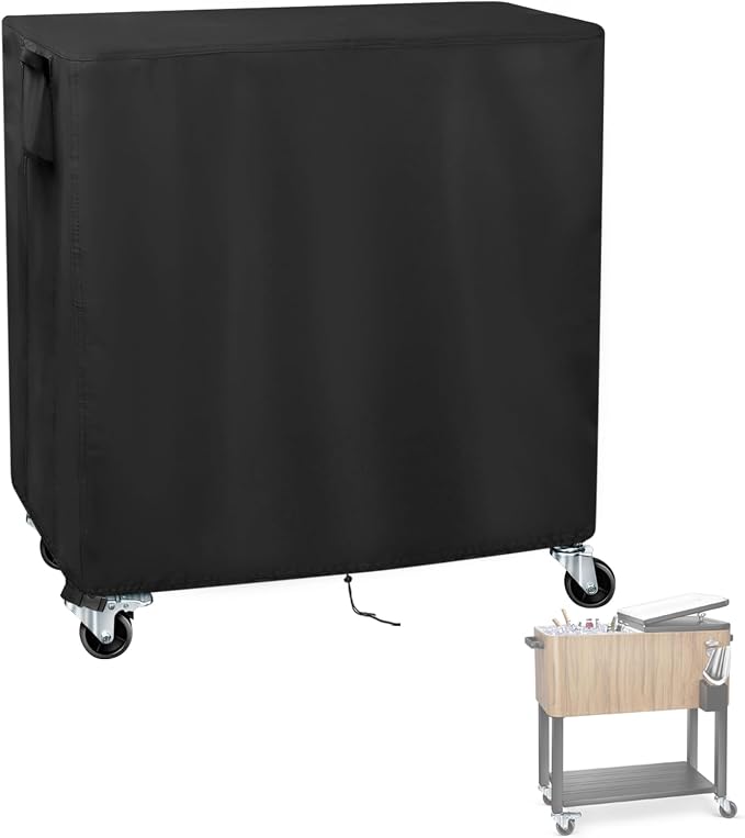 Outdoor Cooler Cart Cover, 38inch Patio Cooler Cover Waterproof by PatioFurnitureCover