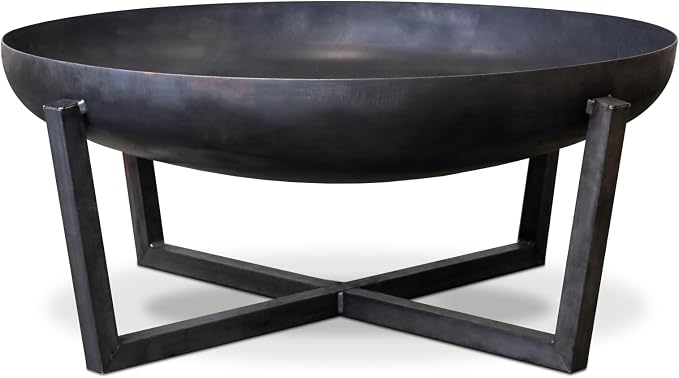 Fire Pit Redwood 39" Outdoor Fire Bowl, Steel Firepit by UNITEDFIRE