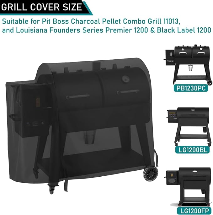 ZJYWSCH Grill Cover for Pit Boss Charcoal Pellet Combo Grill PB1230PC, PitBoss - Image 2