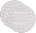 Vent Systems - 4 Inch Pack of 2 White Metal Round Soffit Air Vent Grille Cover by VentSystems