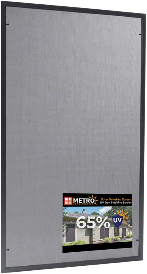 Custom Solar Screens for Windows Exterior 65% Shade by MetroScreenworks