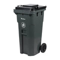 32 Gallon Trash Can with Wheels Outdoor Trash Can with Wheels and Lid by PlasticPrince