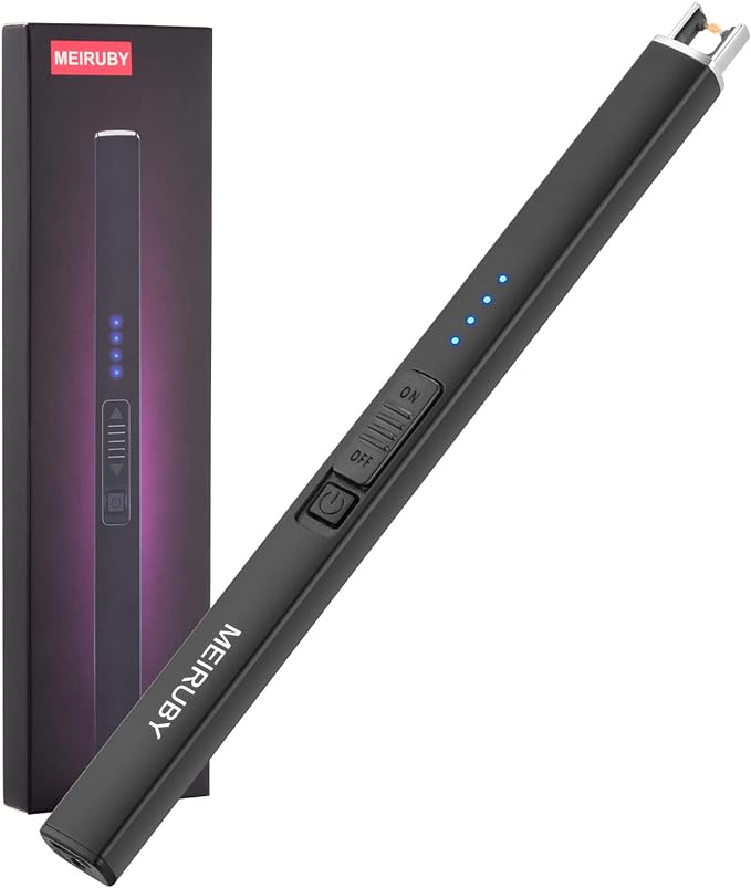 MEIRUBY Lighter Electric Candle Lighter Long Electronic Rechargeable USB Arc by MEIRUBY