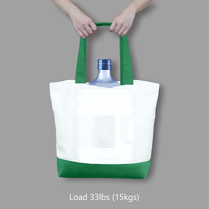 TOPDesign 1-Pack Super Strong Large 12oz Cotton Canvas Tote Bag, Reusable - Image 6