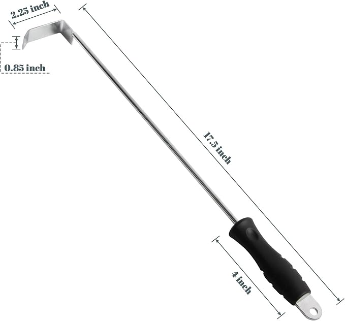 BBQ Ash Tool for Big Green Egg Stainless Steel Ash Tool Poker for Kamado Joe - Image 2