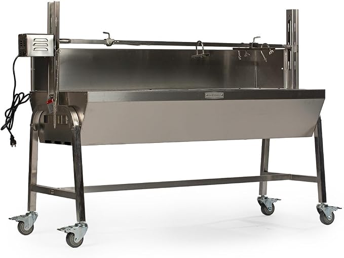 Ash & Ember 13W Stainless Steel BBQ Rotisserie Grill by TitanGreatOutdoors