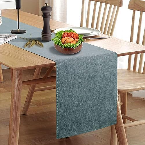 Wipeable Table Runner, Thick Farmhouse Dresser Runner, Rustic by Rinpon