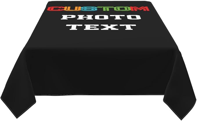Custom Rectangle Table Cloth, Add Your Own Photo Logo Text, Personalized - Image 7