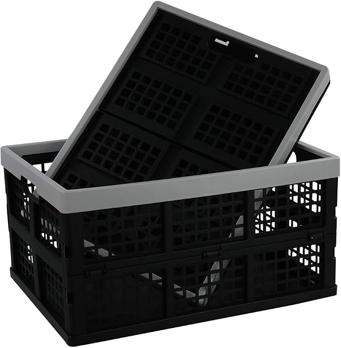 34-Liter Collapsible Storage Crates/Stackable Storage Container Basket - Image 6