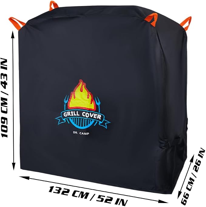 Vivicreate Waterproof BBQ Grill Cover 52 Inch Heavy Duty 420D Fabric Outdoor - Image 3