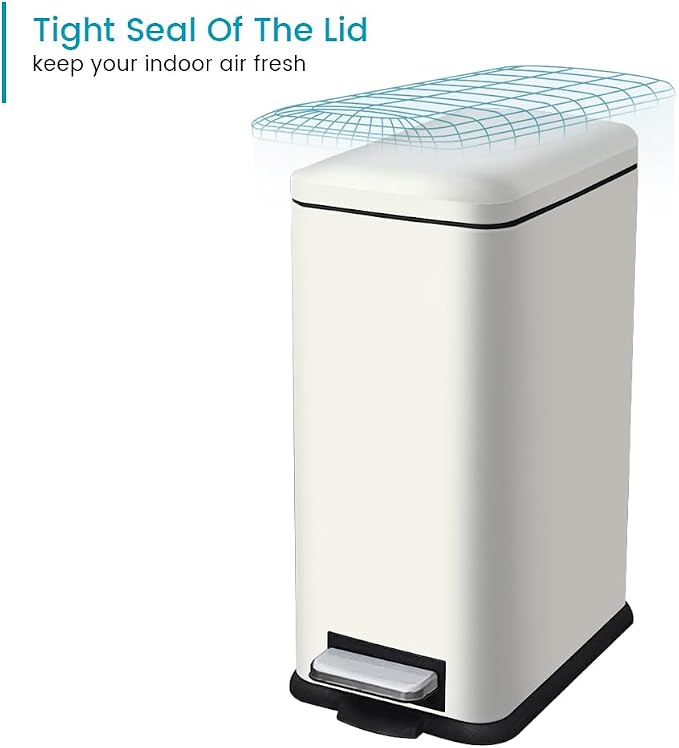 Bathroom Trash Can with Lid, 16.7L/ 4.4 Gallon Trash Can with Removable Inner - Image 7