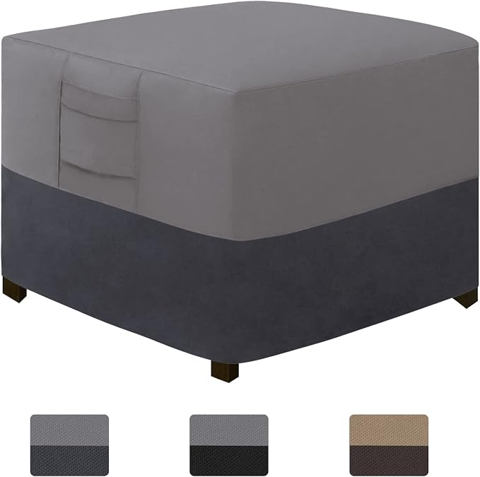 Easy-Going Outdoor Ottoman Cover, Waterproof Patio Ottoman Cover, Heavy Duty by Easy-Going