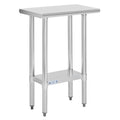 Hally Stainless Steel Table for Prep & Work 14 x 24 Inches, NSF Commercial by HallySinksTablesH